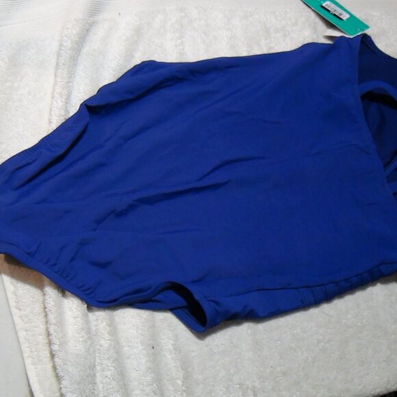 Aqua Green Women PURPLE UPF 50 Waist Detail Over the Shoulder One Piece Swim - Picture 10 of 14